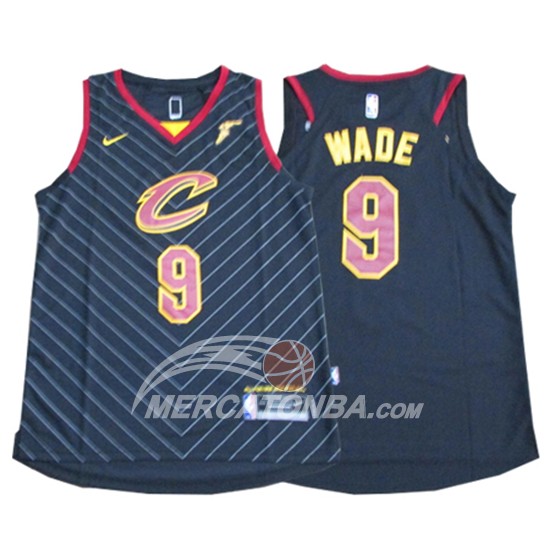 Maglia NBA Wade Cleveland Cavaliers 2017-18 Nero